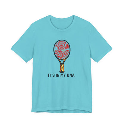 Tennis DNA T‑Shirt — "It's In My DNA" Racket Fingerprint Tee