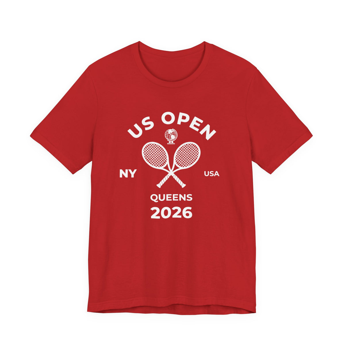 US Open Queens 2026 Tennis Tee — NY USA Vintage Racket T-Shirt