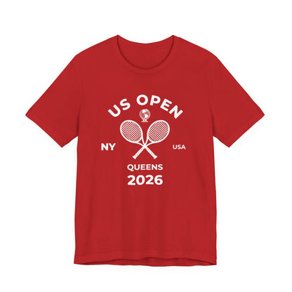 US Open Queens 2026 Tennis Tee — NY USA Vintage Racket T-Shirt
