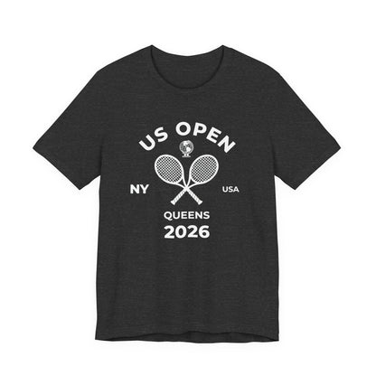US Open Queens 2026 Tennis Tee — NY USA Vintage Racket T-Shirt