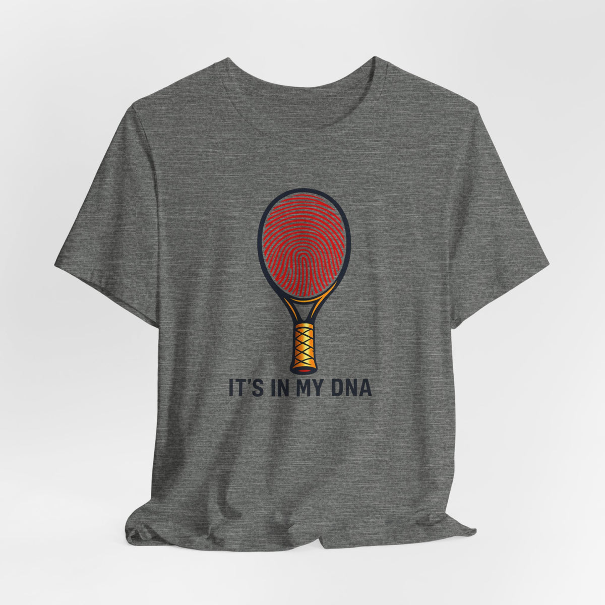 Tennis DNA T‑Shirt — "It's In My DNA" Racket Fingerprint Tee