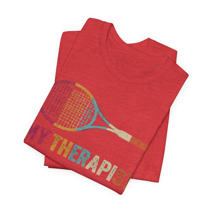 Tennis 'My Therapist' Graphic Tee — Funny Tennis Player Gift