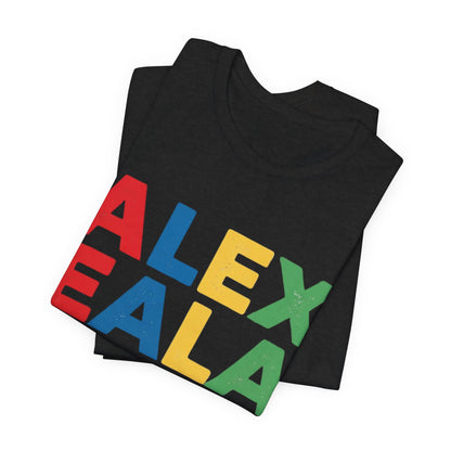 Alex Eala Colorblock Name Tee — Kids & Fans Tennis Player Tribute Shirt
