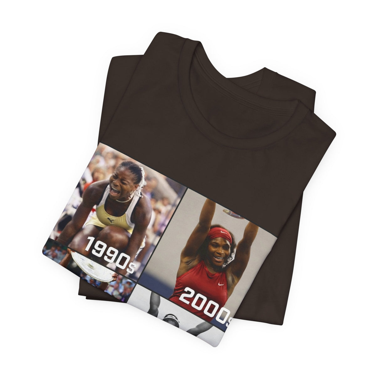 Decades of Champions Serena William’s 1990s–2020s Collage T-shirt