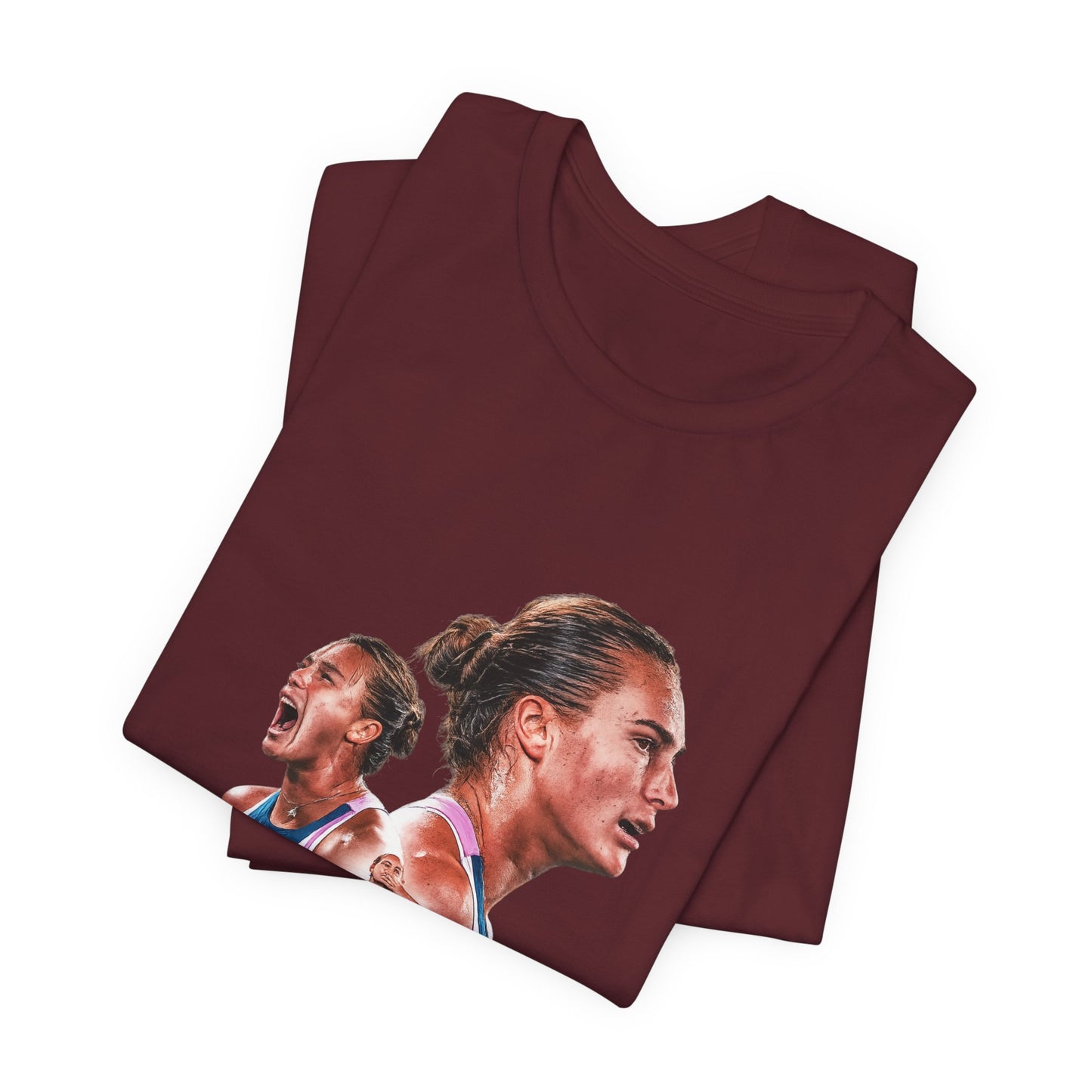 Champion Athlete Sabalenka Graphic Tee — "CHAMPION" Player Portrait T-Shirt