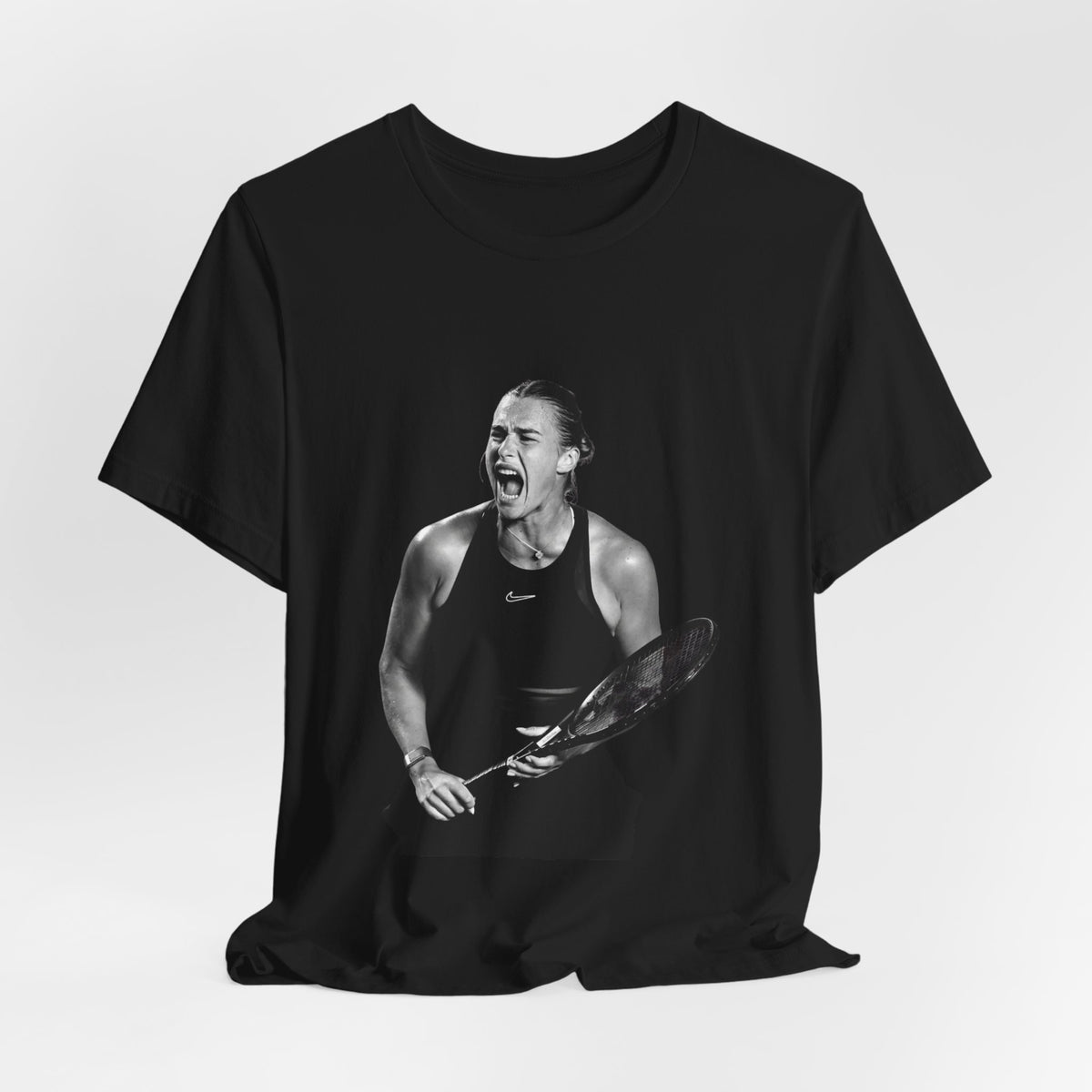 Tennis Player Sabalenka Graphic Tee — Energetic Champion Tennis T‑Shirt