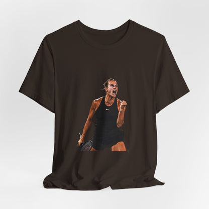 Tennis Player Aryna Sabalenka Victory Graphic Tee