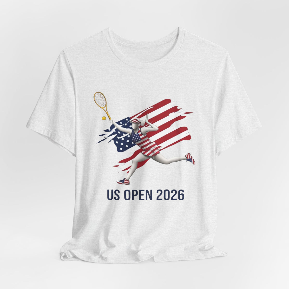US Open 2026 Tennis Tee — American Flag Tennis Player Graphic T-Shirt