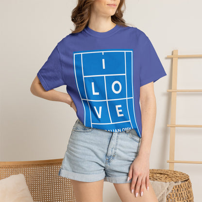 "I LOVE" Australian Open Tennis Court Graphic