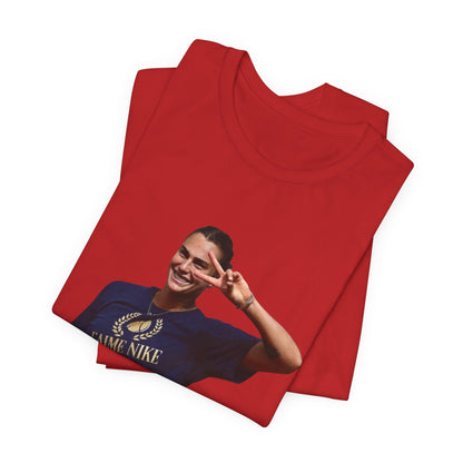 Aryna Sabalenka T-Shirt —Graphic Tee with Smiling Player Photo