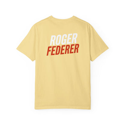 Federer Cartoon Tennis T-Shirt — Retro Athlete Graphic Tee
