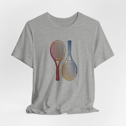 Tennis Rackets Tee — Vintage Wooden Racquets Graphic Shirt