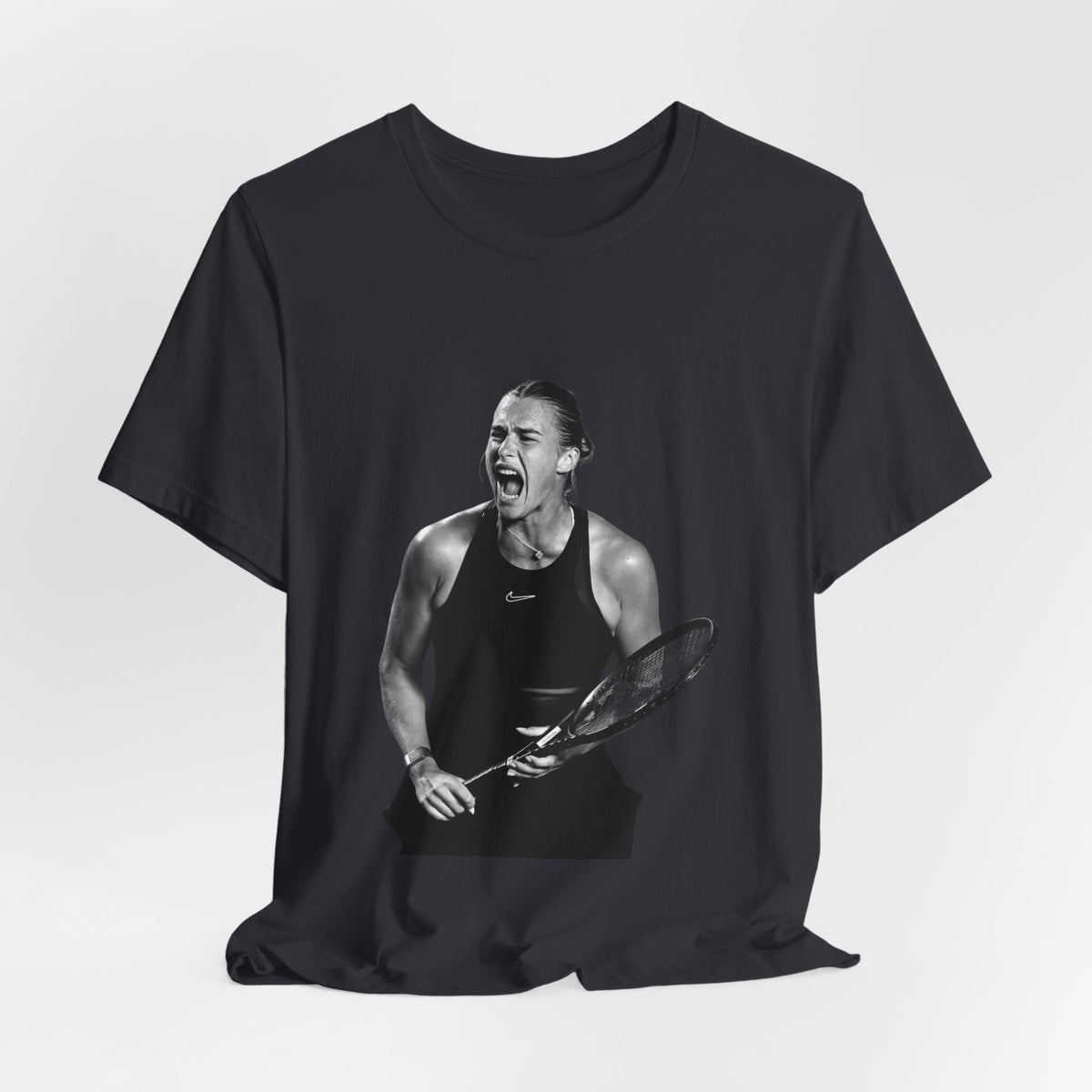 Tennis Player Sabalenka Graphic Tee — Energetic Champion Tennis T‑Shirt