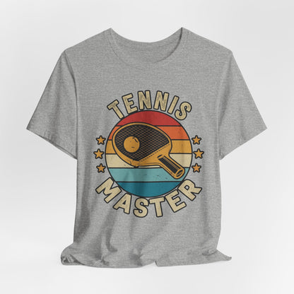 Tennis Master Tee — Retro Paddle & Ball Vintage-Style Tennis Shirt