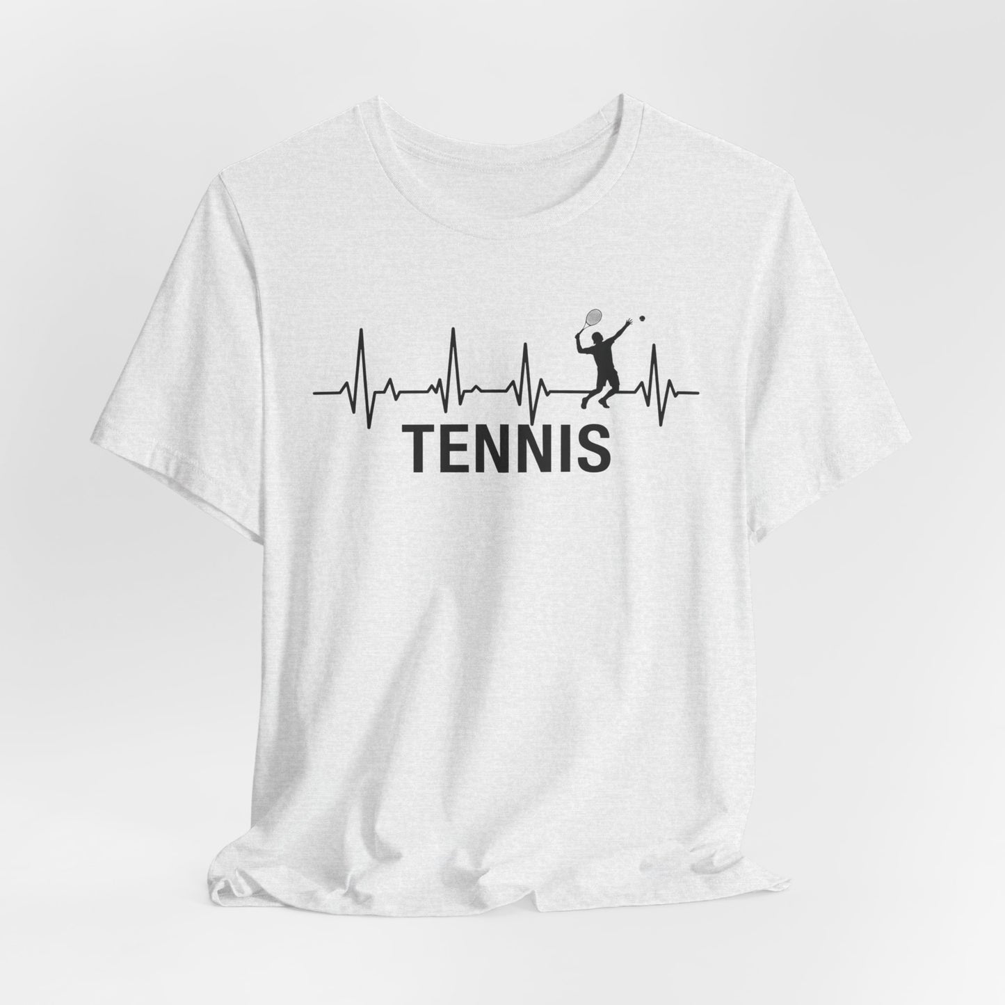 Tennis Heartbeat T‑Shirt — Tennis Player ECG Graphic Tee