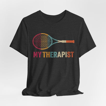 Tennis 'My Therapist' Graphic Tee — Funny Tennis Player Gift