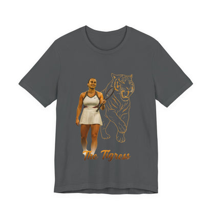Sabalenka The Tigress Graphic Tee — Empowered Woman & Tiger Illustration