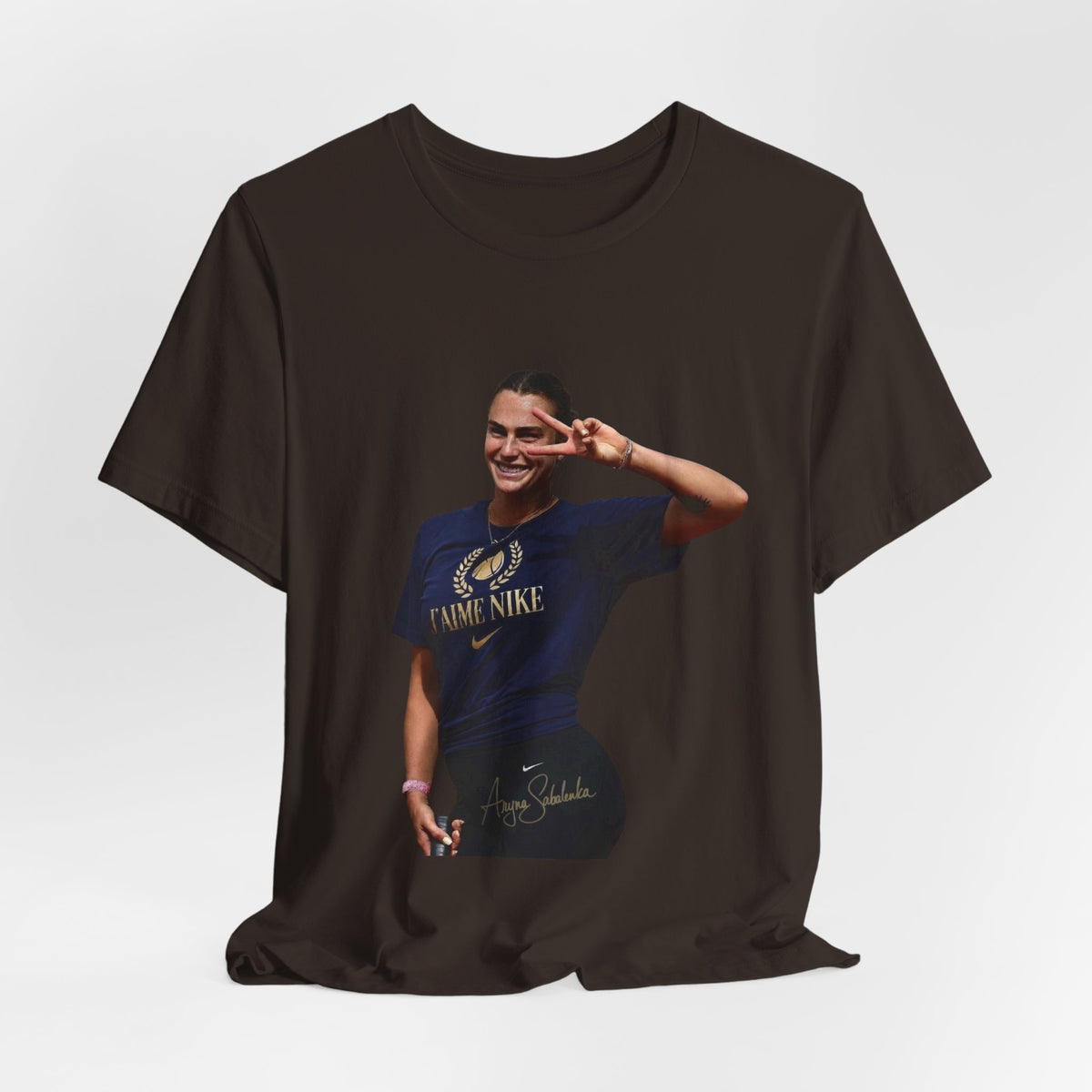 Aryna Sabalenka T-Shirt —Graphic Tee with Smiling Player Photo