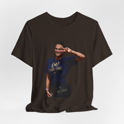 Aryna Sabalenka T-Shirt —Graphic Tee with Smiling Player Photo