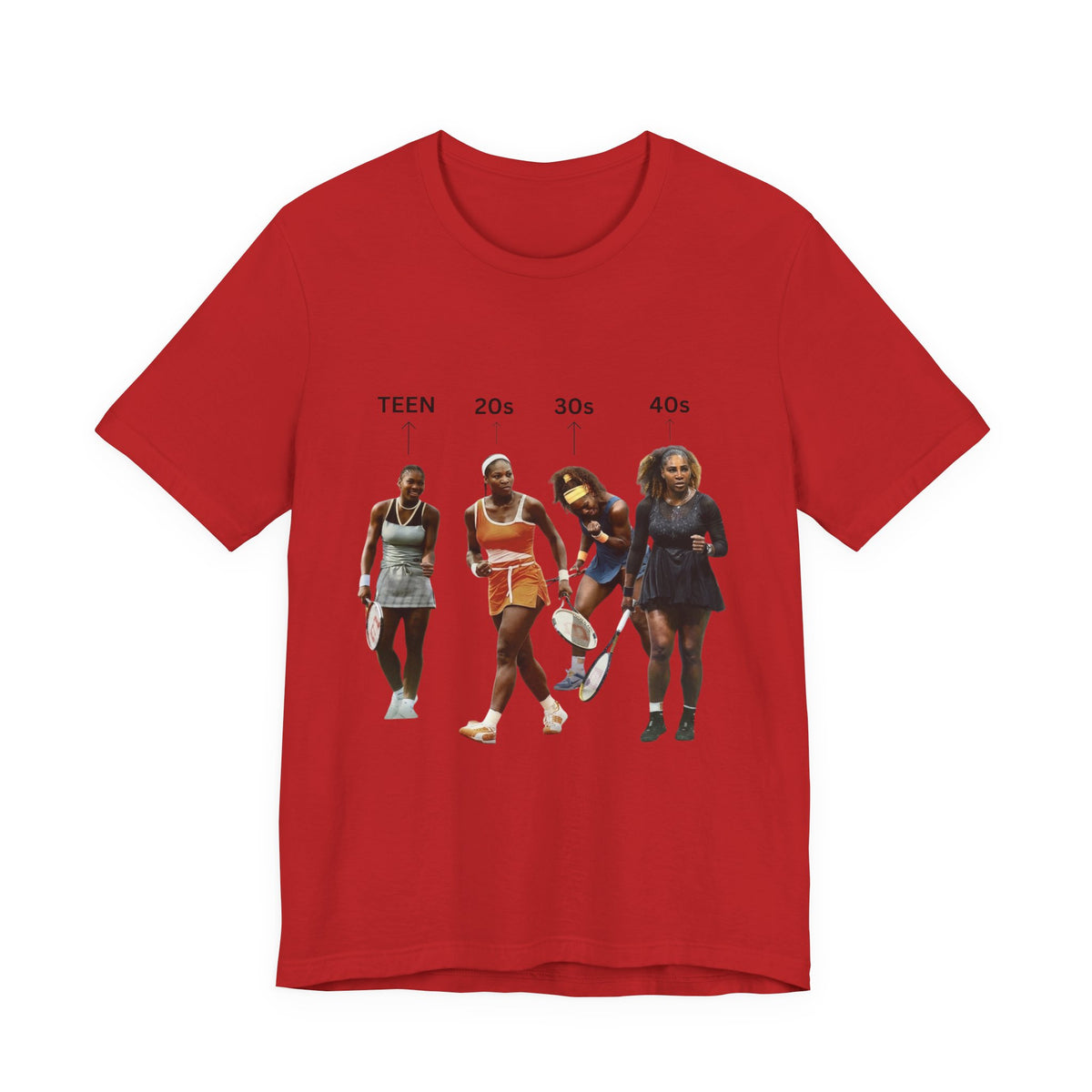 T-Shirt — Serena Williams Life Stages Graphic Tee (Teen · 20s · 30s · 40s)