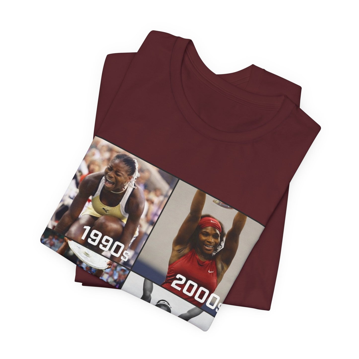 Decades of Champions Serena William’s 1990s–2020s Collage T-shirt