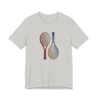 Tennis Rackets Tee — Vintage Wooden Racquets Graphic Shirt