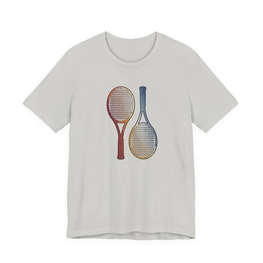 Tennis Rackets Tee — Vintage Wooden Racquets Graphic Shirt