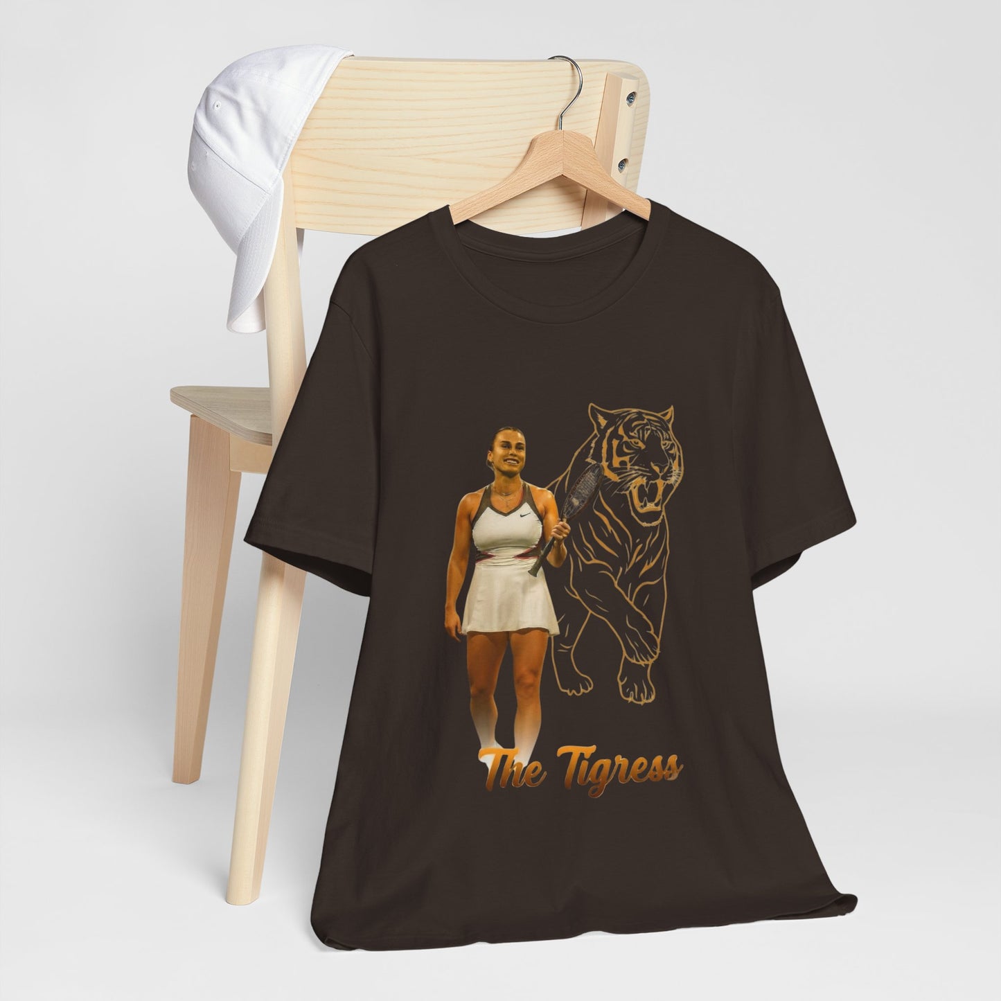 Sabalenka The Tigress Graphic Tee — Empowered Woman & Tiger Illustration