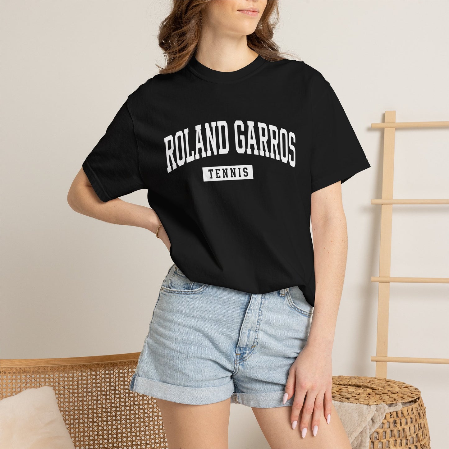 Roland Garros Retro Tennis Tee — Paris 2026 Garment-Dyed Court Shirt