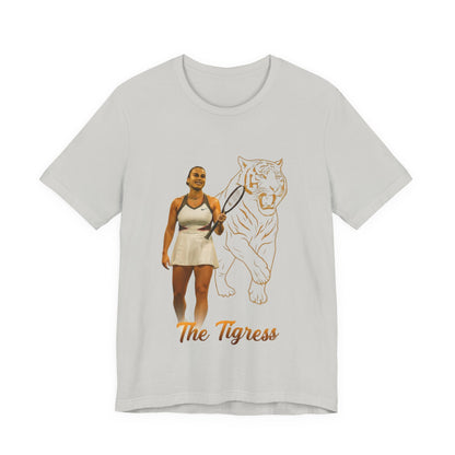 Sabalenka The Tigress Graphic Tee — Empowered Woman & Tiger Illustration