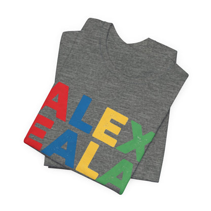 Alex Eala Colorblock Name Tee — Kids & Fans Tennis Player Tribute Shirt