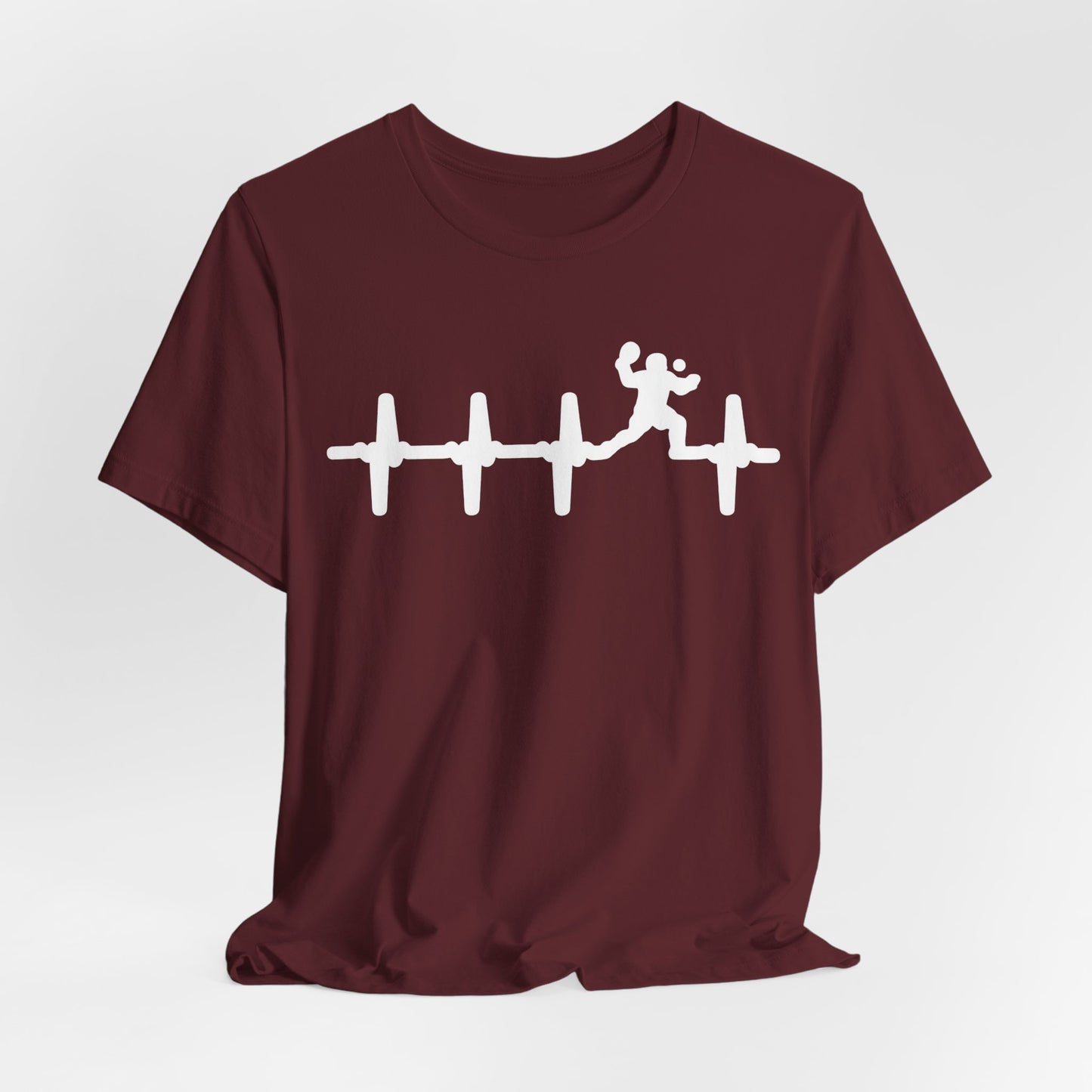 Runner Heartbeat T‑Shirt — Heartbeat EKG with Tennis Runner Graphic Tee