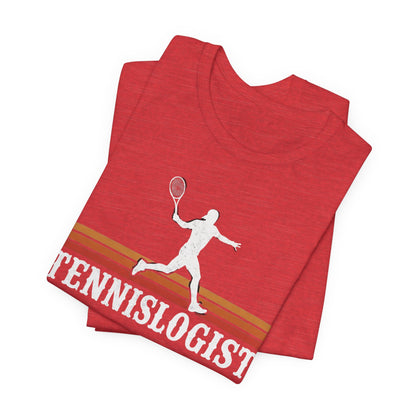 Tennislogist T‑Shirt – Retro Tennis Player Graphic Tee for Coaches & Fans