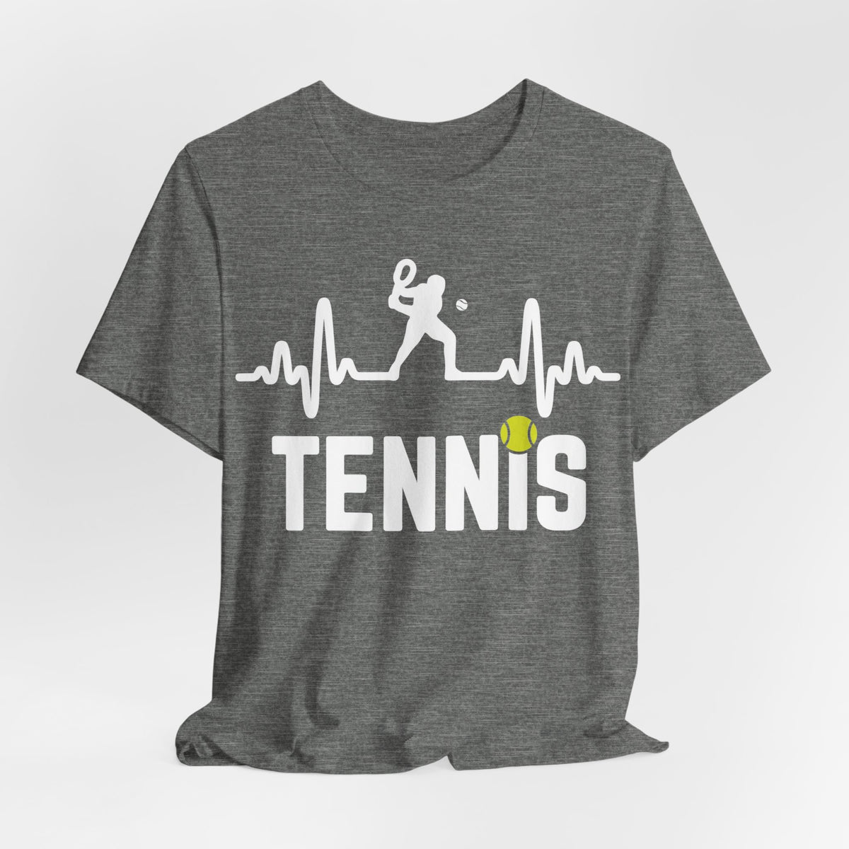Tennis Pulse Tee — Heartbeat Tennis Player Graphic Shirt