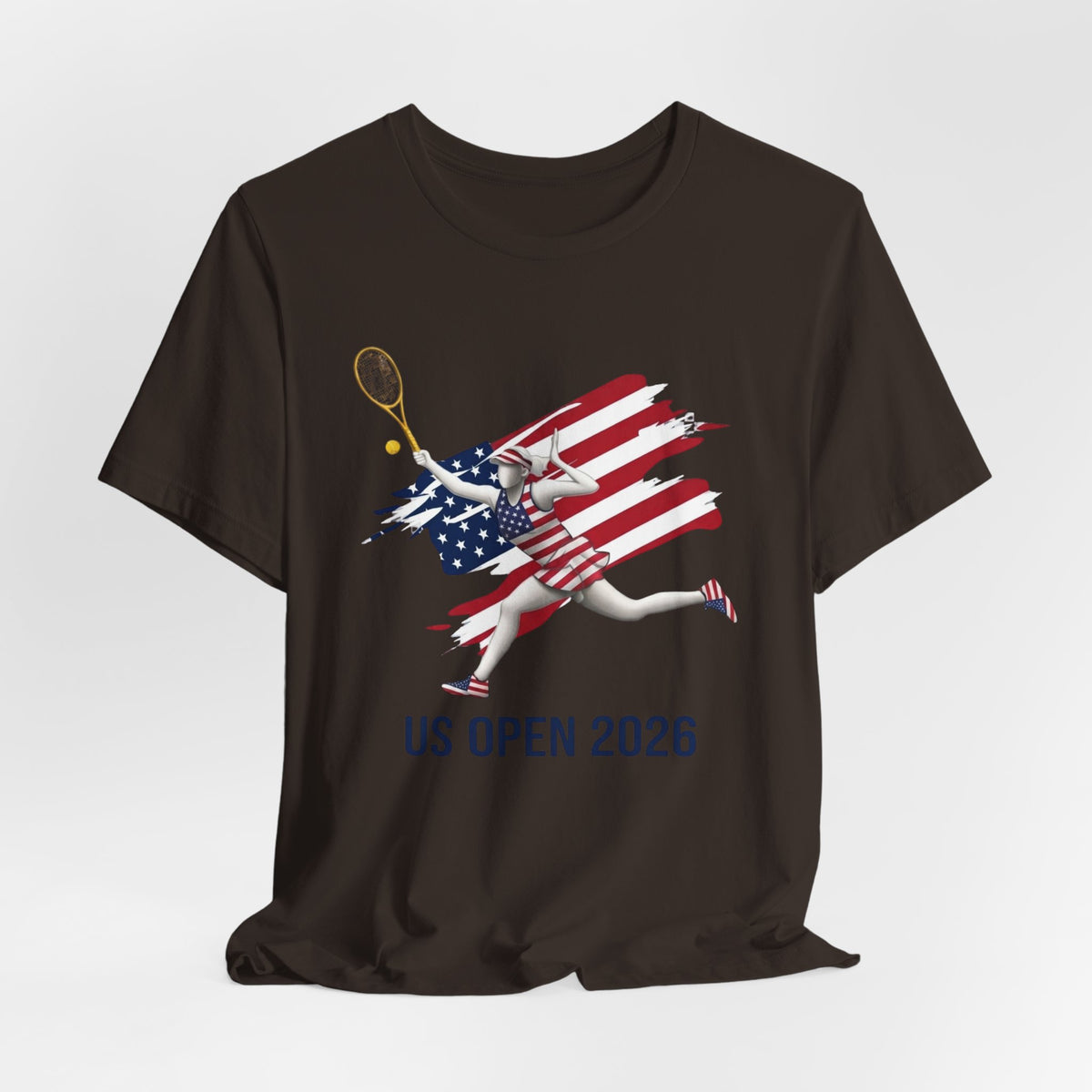 US Open 2026 Tennis Tee — American Flag Tennis Player Graphic T-Shirt