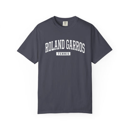 Roland Garros Retro Tennis Tee — Paris 2026 Garment-Dyed Court Shirt