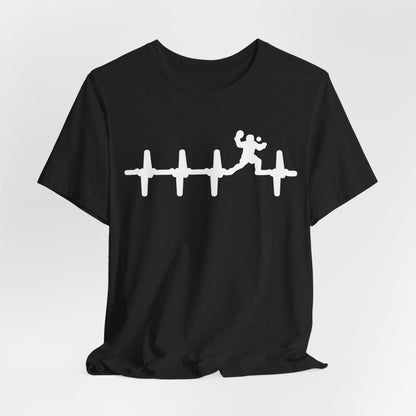 Runner Heartbeat T‑Shirt — Heartbeat EKG with Tennis Runner Graphic Tee