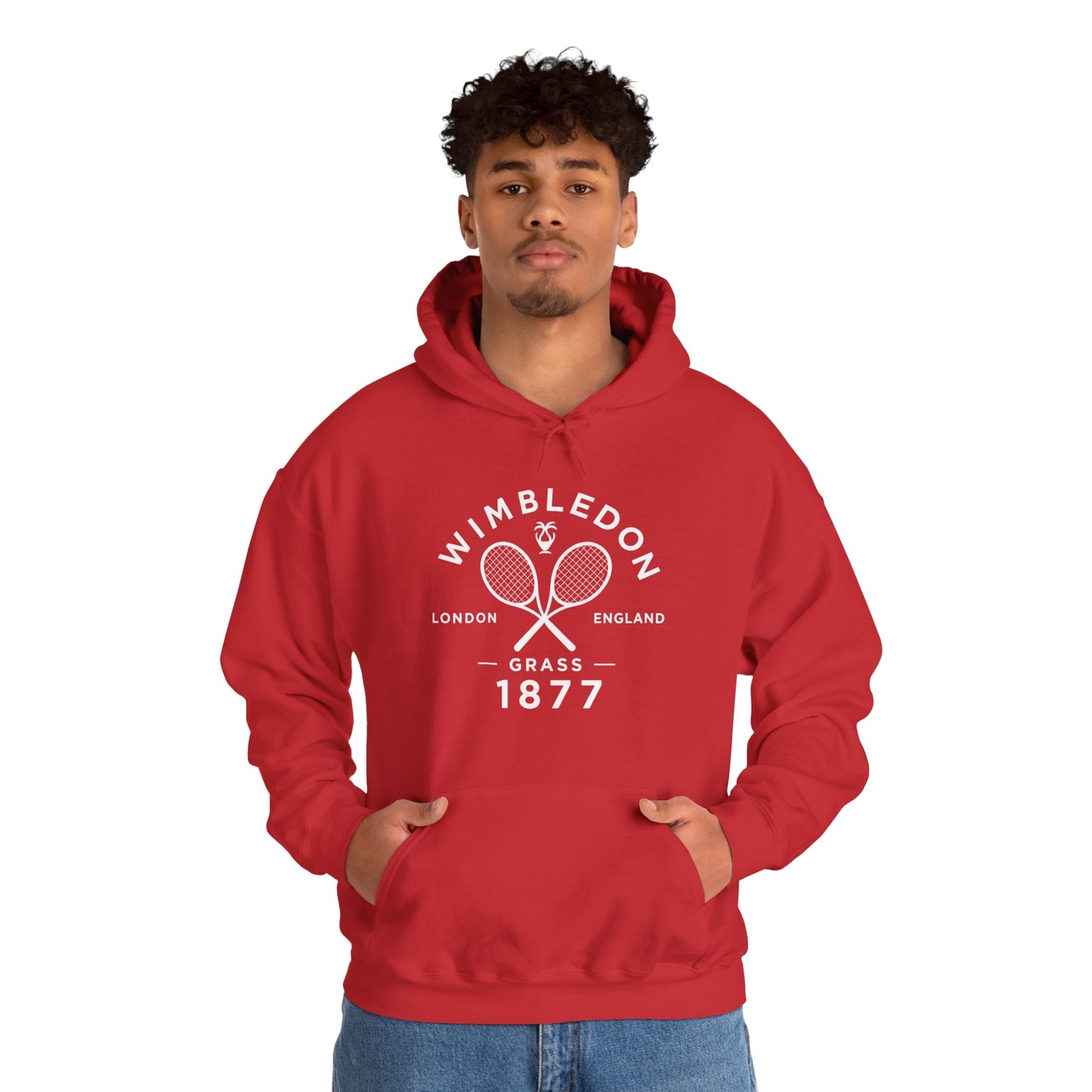 Wimbledon 1877 Tennis Hoodie — Classic Racquets Logo Pullover