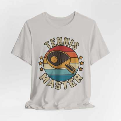 Tennis Master Tee — Retro Paddle & Ball Vintage-Style Tennis Shirt