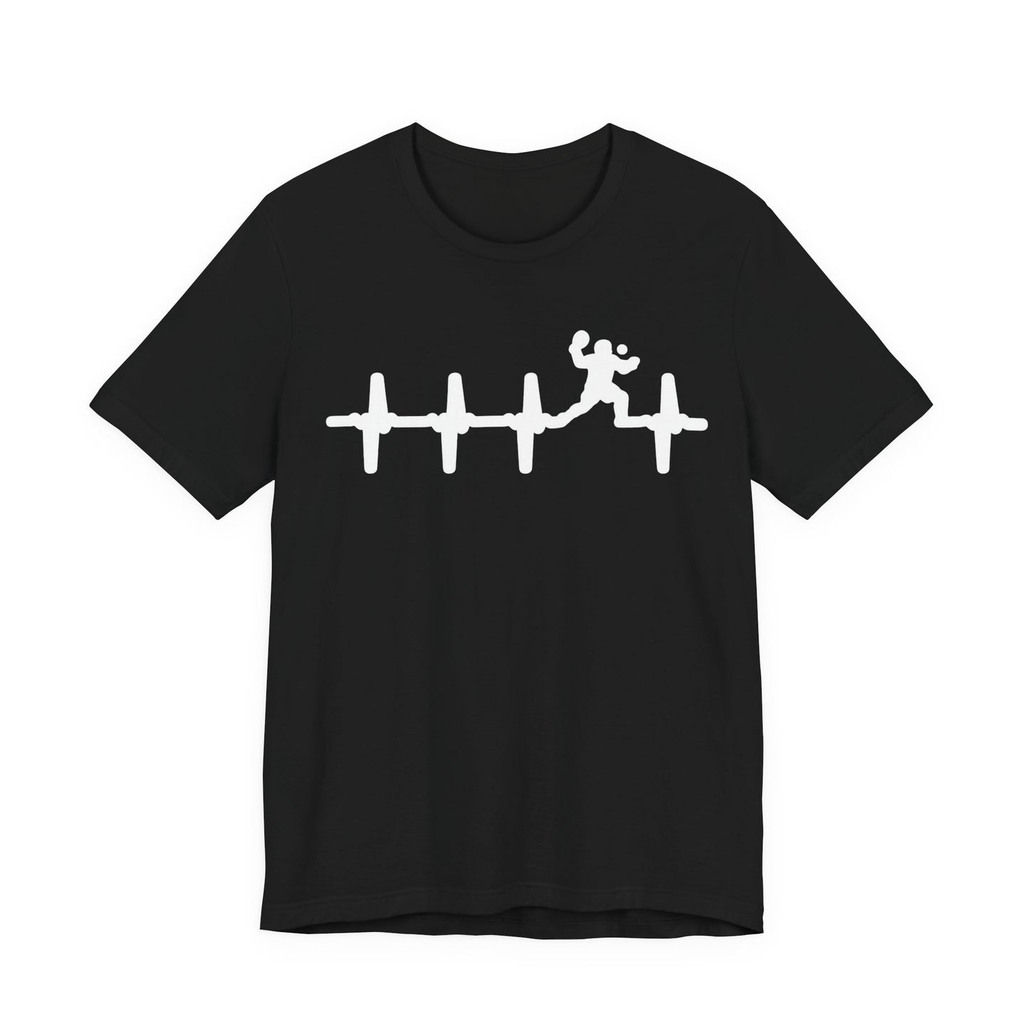 Runner Heartbeat T‑Shirt — Heartbeat EKG with Tennis Runner Graphic Tee