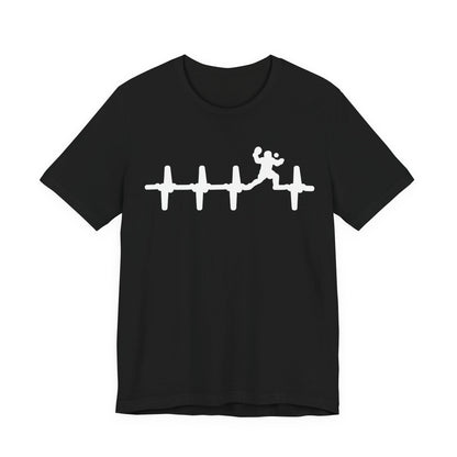 Runner Heartbeat T‑Shirt — Heartbeat EKG with Tennis Runner Graphic Tee