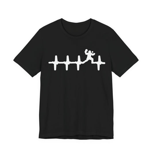 Runner Heartbeat T‑Shirt — Heartbeat EKG with Tennis Runner Graphic Tee