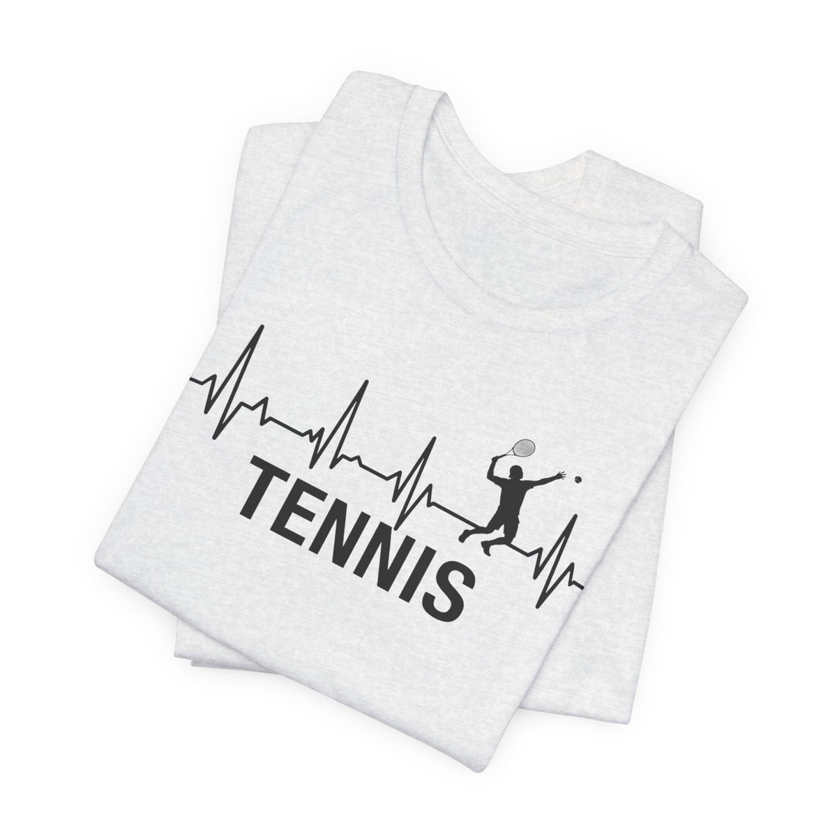 Tennis Heartbeat T‑Shirt — Tennis Player ECG Graphic Tee