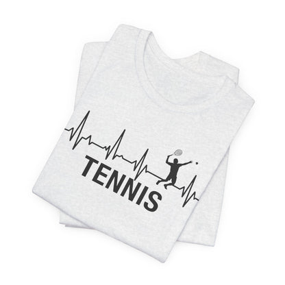 Tennis Heartbeat T‑Shirt — Tennis Player ECG Graphic Tee