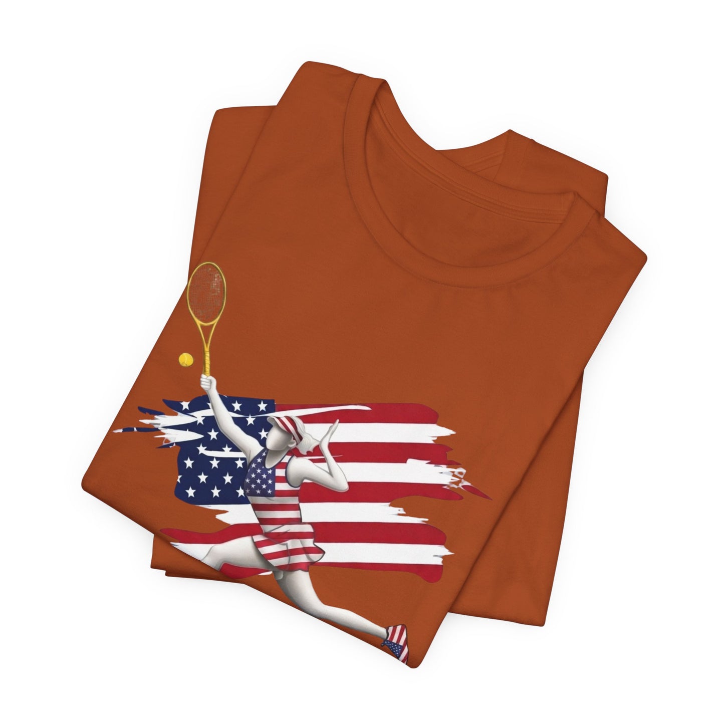 US Open 2026 Tennis Tee — American Flag Tennis Player Graphic T-Shirt
