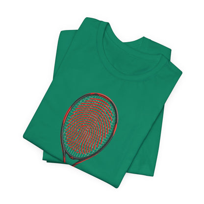 Tennis T‑Shirt — "It's In My DNA" Racket Fingerprint Tee