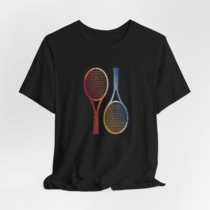 Tennis Rackets Tee — Vintage Wooden Racquets Graphic Shirt