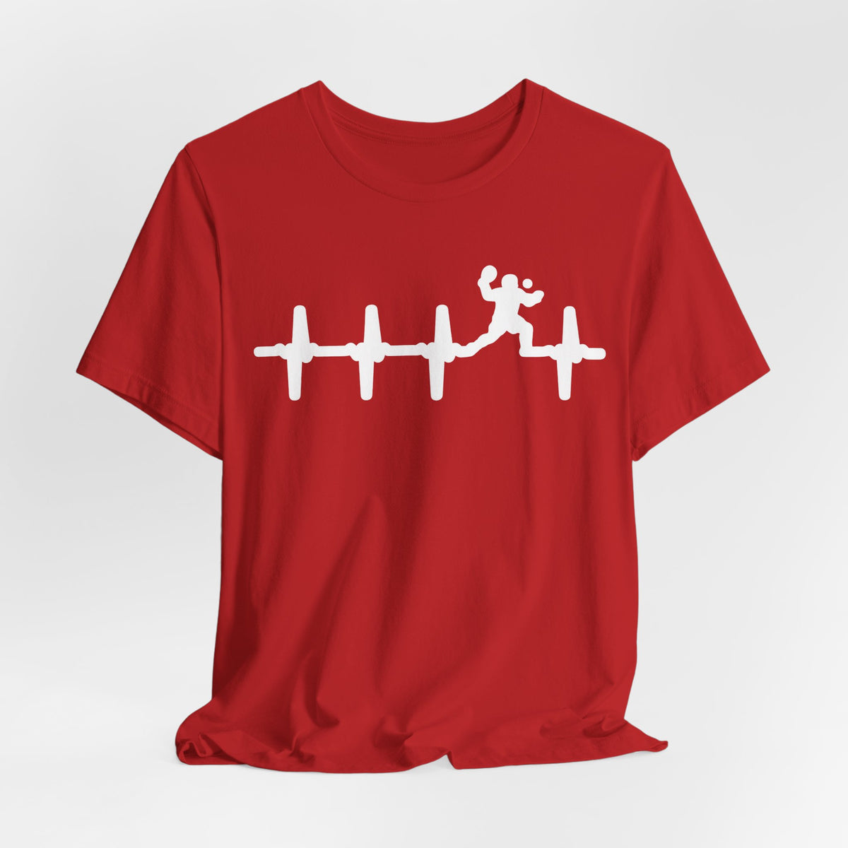 Runner Heartbeat T‑Shirt — Heartbeat EKG with Tennis Runner Graphic Tee