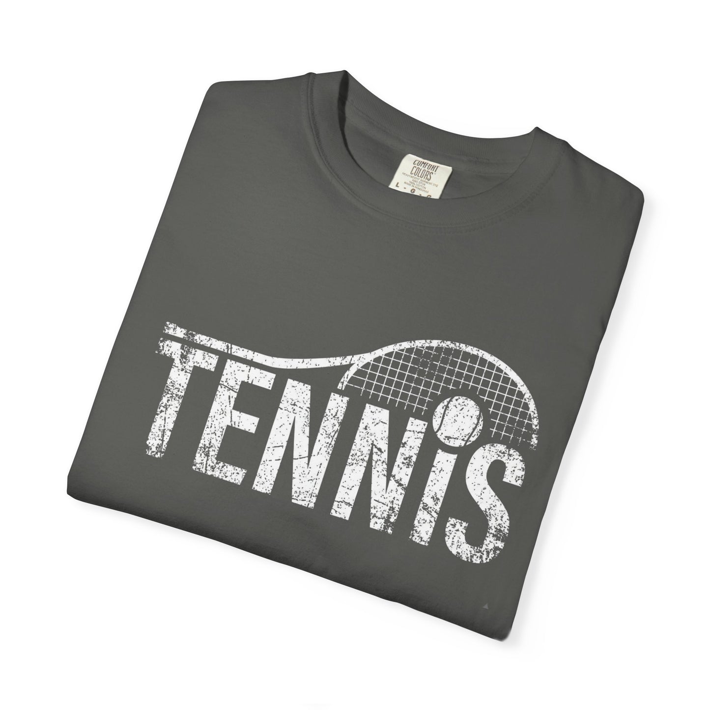 Tennis Vintage Graphic T-Shirt — Distressed Racket & Ball Tee