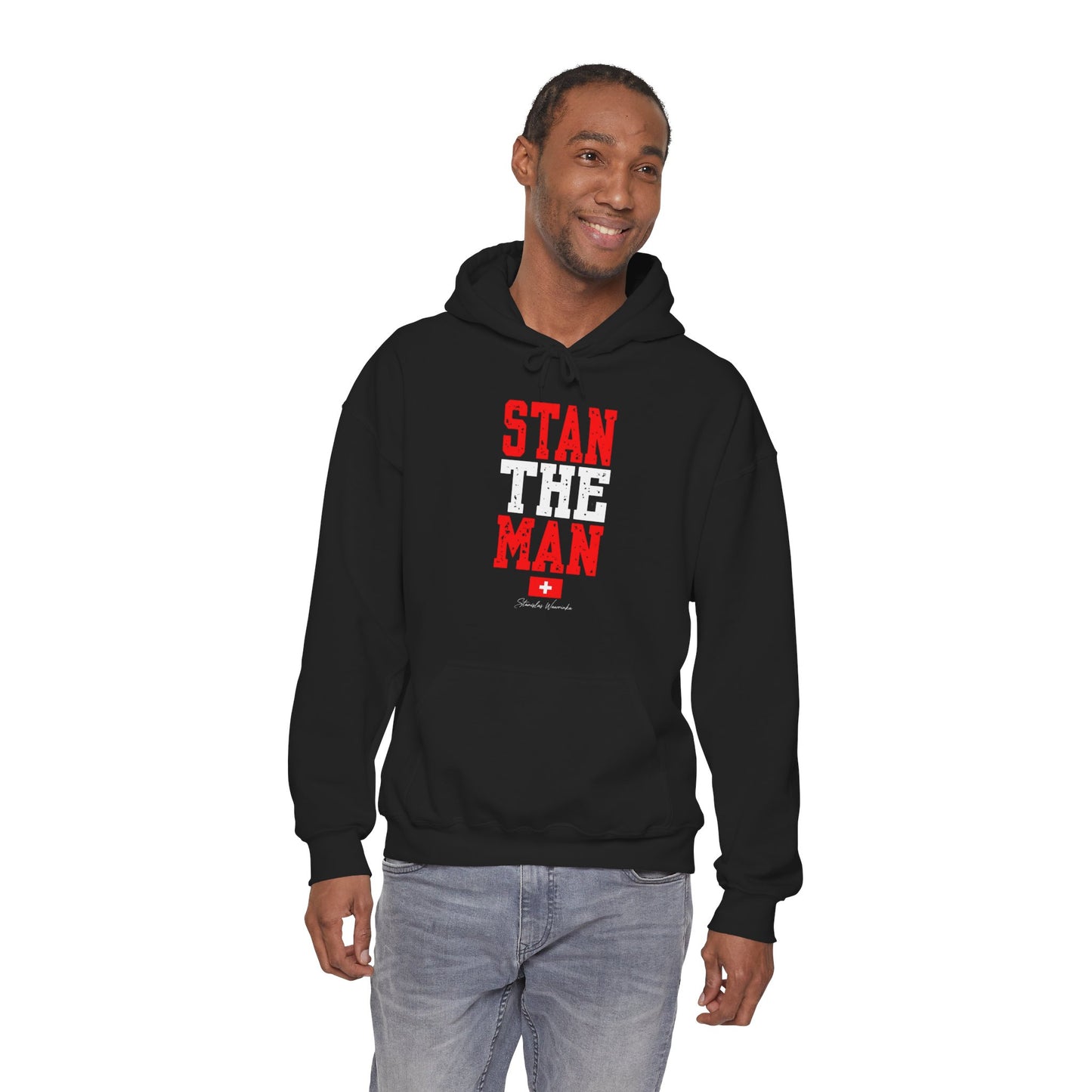 Stan The Man Tennis Hoodie — Retro Bold Fan Pullover